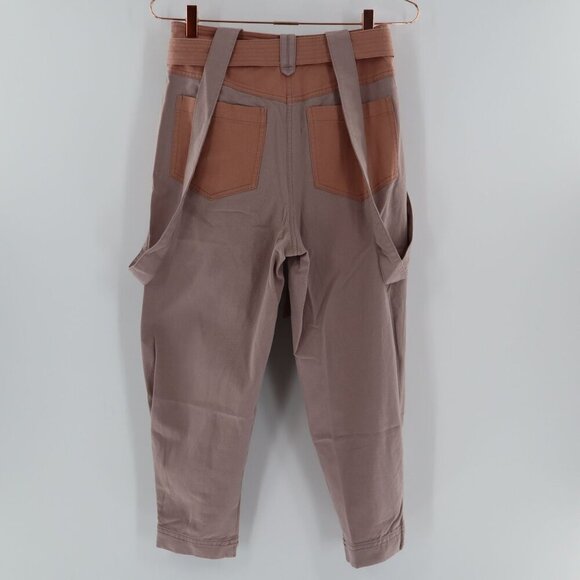 NEW Current Air New World Pant Womens Pegged Ankle Suspenders Carpenter Pockets - Picture 3 of 14